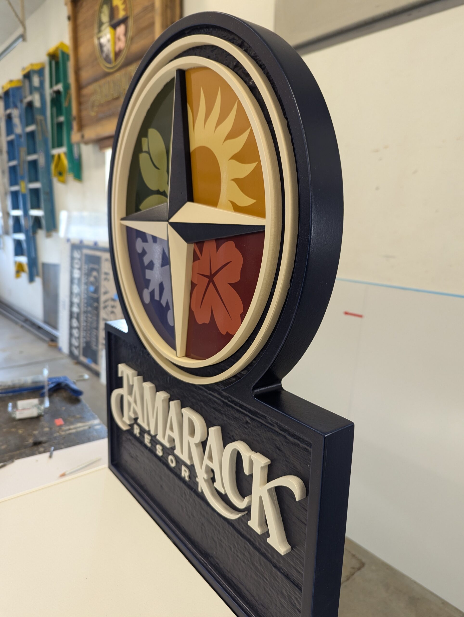 Carved sign detail 1